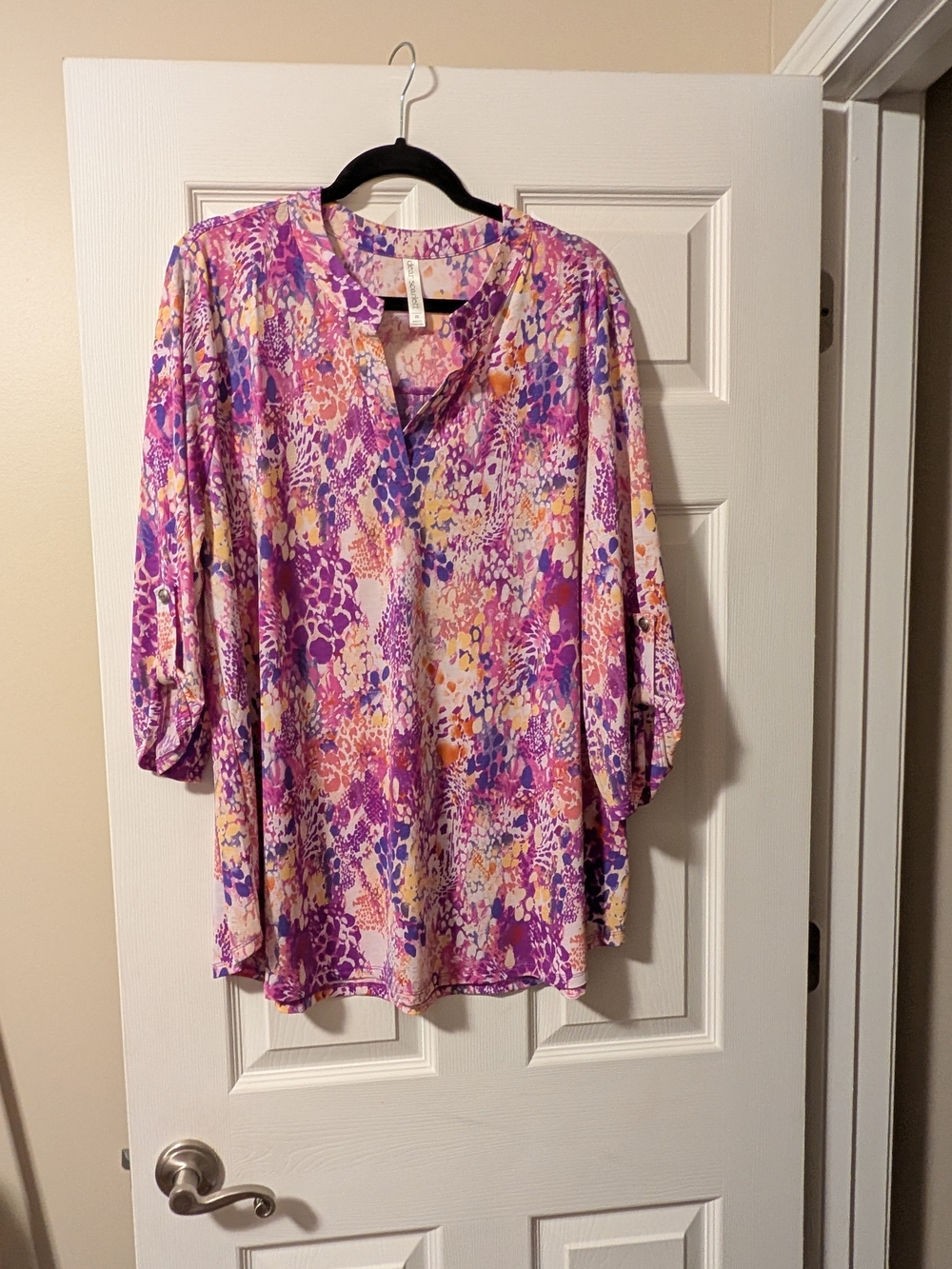 Dear Scarlett Purple Print Women’s Blouse